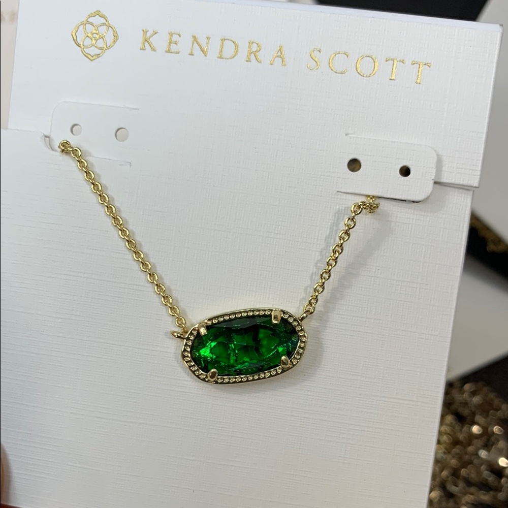 Kendra Scott Green Pendant Necklace